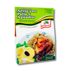 2 Banderas Aderezo para Arroz con Pollo y Aguasito 300g